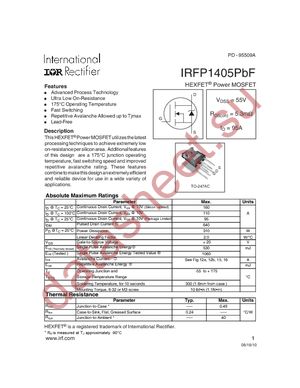 IRFP1405PBF datasheet  